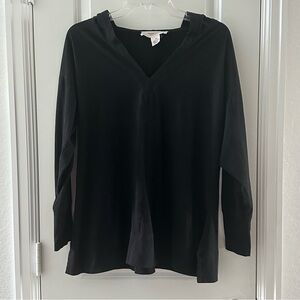 Black Hoodie Tunic Top OX By Workshop Republic Clothing